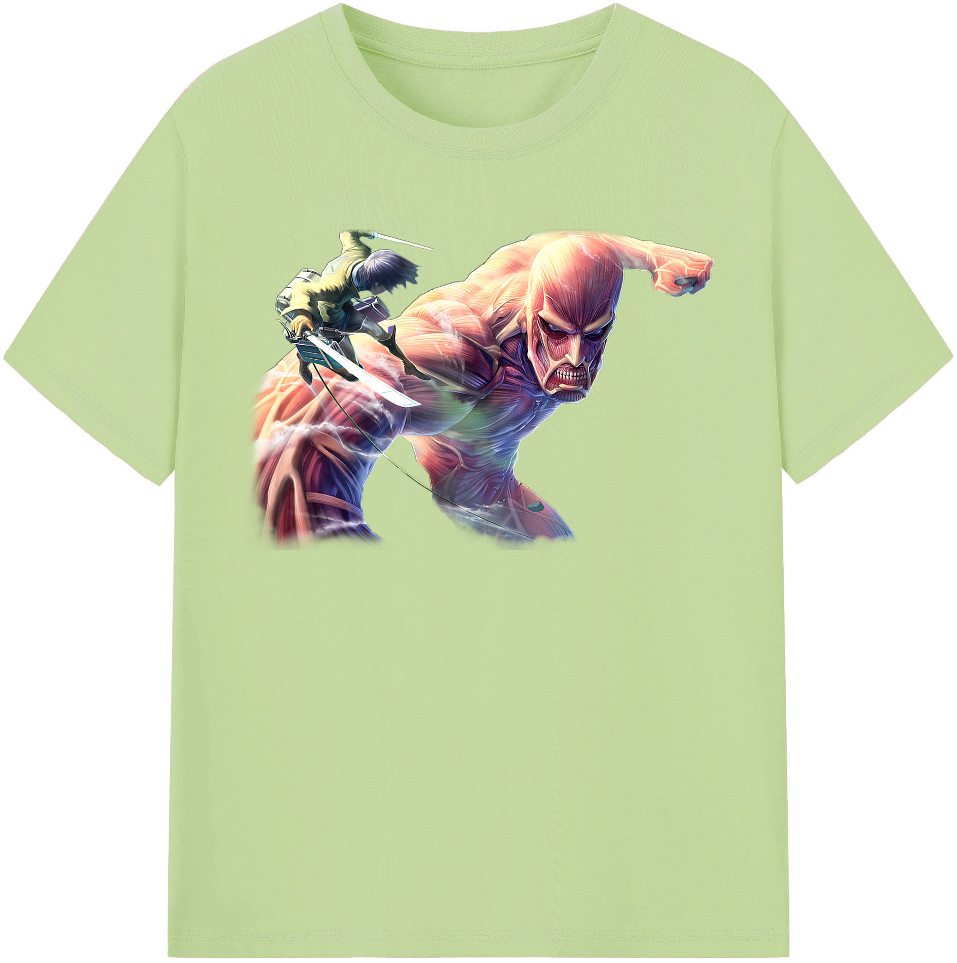 （画像用） 進撃の巨人 Attack on Titan 綿100％半袖Tシャツ（フロントプリント）